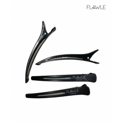 Зажимы для волос Flawle Sectioning Black, 4 шт